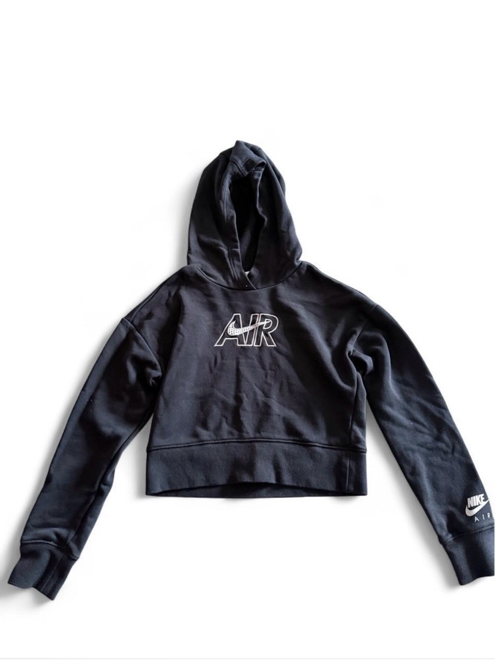 Nike Black AIR Cropped Hoodie - kids